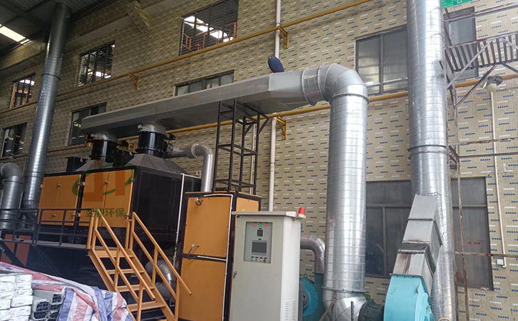 涂装废气治理工艺（喷淋塔+干式过滤器+活性炭吸附+CO催化燃烧）