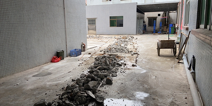 电子厂雨污分流工程施工现场1