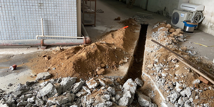 电子厂雨污分流工程施工现场3